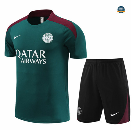 Cfb3 Camiseta Entrenamiento Paris Saint Germain + Pantalón Corto Equipación verde 2024/2025