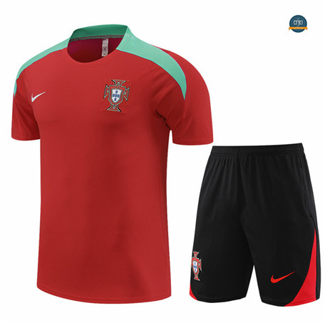 Cfb3 Camisetas Entrenamiento Portugal + Pantalón Corto Equipación rojo 2024/2025