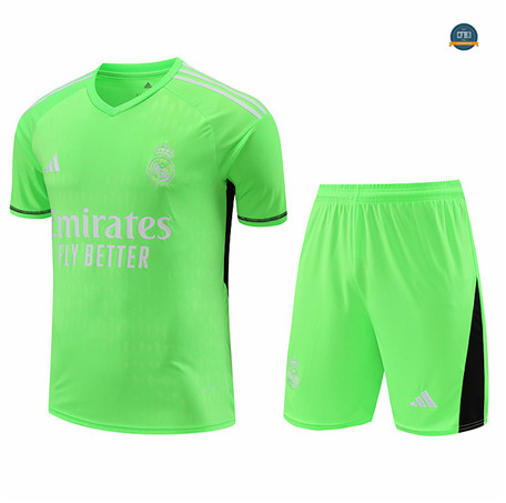 Cfb3 Camisetas Entrenamiento Real Madrid Portero + Pantalón Corto Equipación verde 2024/2025