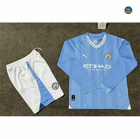 Cfb3 Camisetas Manchester City Niño 1ª Equipación Manga Larga 2023/2024