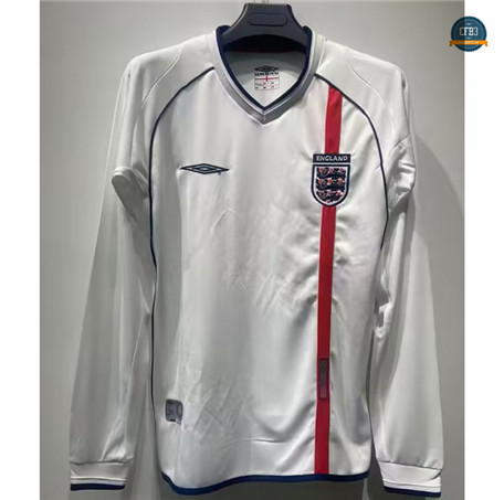 Cfb3 Camiseta Retro 2002 Inglaterra 1ª Equipación Manga Larga