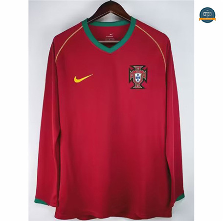 Cfb3 Camiseta Retro 2006 Portugal 1ª Equipación Manga Larga