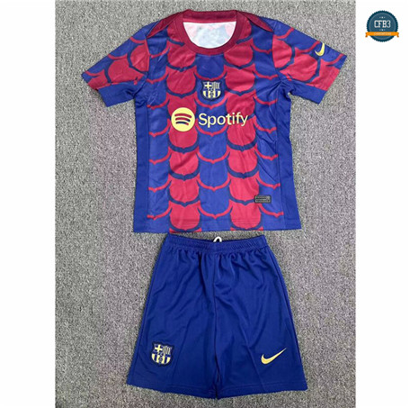 Cfb3 Camisetas Barcelona Niño pre-match Entrenamiento 2024/2025