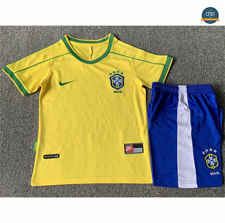 Cfb3 Camisetas Retro 1998 Brasil Niño 1ª