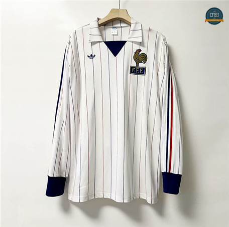 Cfb3 Camiseta Retro 1980-82 Francia 2ª Manga Larga