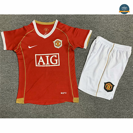 Cfb3 Camisetas Retro 2006-07 Manchester United Niño 1ª