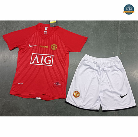 Cfb3 Camiseta Retro 2007-08 Manchester United Niño1ª