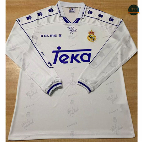 Cfb3 Camiseta Retro 1994-96 Real Madrid 1ª Manga Larga