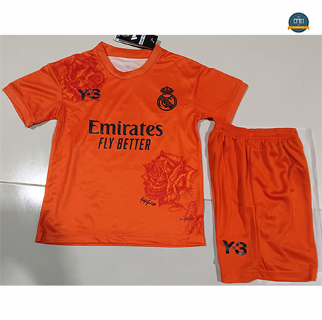 Camiseta Real Madrid Niño Y3 Equipación Naranja 2024/2025