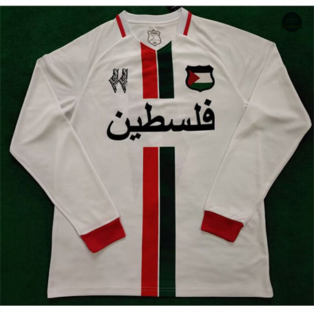 Camiseta Palestina Equipación Manga Larga Blanco 2024/2025