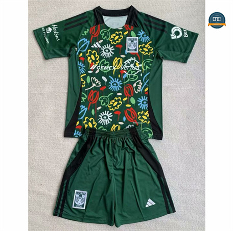 Cfb3 Camiseta futbol Tigres Niño Edición Especial Equipación Verde 2024/2025