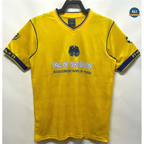 Cfb3 Camiseta futbol Retro 2008 Iron Maiden Equipación Amarillo