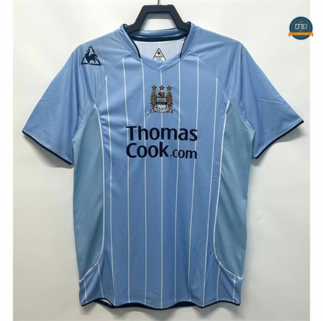 Cfb3 Camiseta futbol Retro 2007-08 Manchester City Primera Equipación