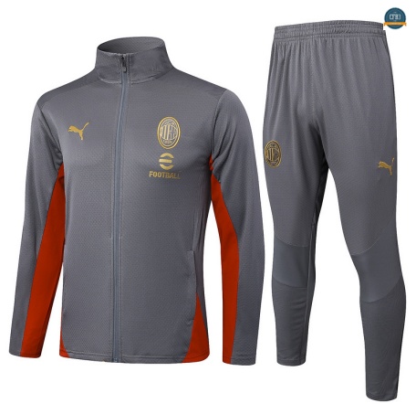 Tienda Chaqueta Chándal Fútbol AC Milan Equipación Gris/rojo 2025/2026