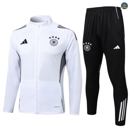 Diseño Chaqueta Chándal Fútbol Alemania Equipación Blanco/negro 2025/2026