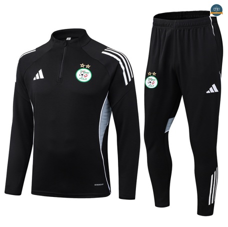 Diseñar Chándal Fútbol Argelia Equipación negro/Blanco/Gris 2025/2026