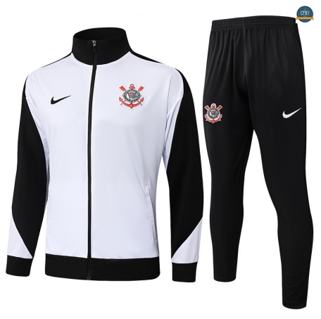 Outlet Chaqueta Chándal Fútbol Corinthians Equipación Blanco/negro 2025/2026