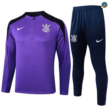 Diseño Chándal Fútbol Corinthians Equipación Violeta/Azul marino 2025/2026
