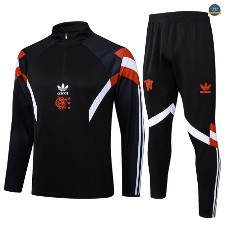 Tienda Chándal Fútbol Flamengo Equipación negro/Blanco/Naranja 2025/2026