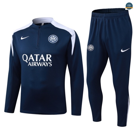 Outlet Chándal Fútbol Inter Milan Equipación Azul marino/Blanco 2025/2026