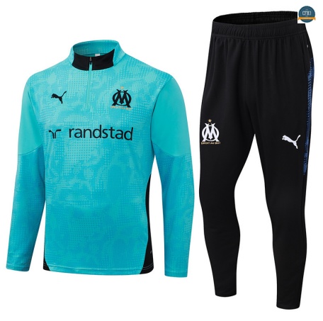 Tailandia Chándal Fútbol Marsella Equipación Azul claro/negro 2025/2026