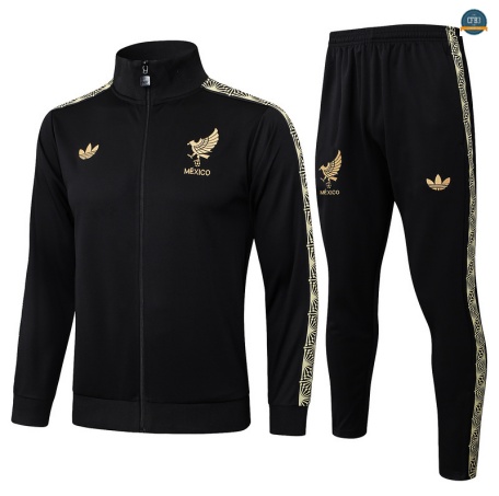Diseño Chaqueta Chándal Fútbol México Equipación negro/amarillo 2025/2026