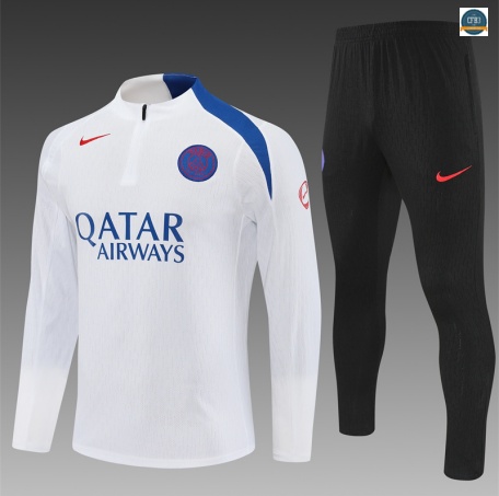Diseño Chándal Fútbol Paris Saint Germain Equipación Blanco/negro/Azul 2025/2026