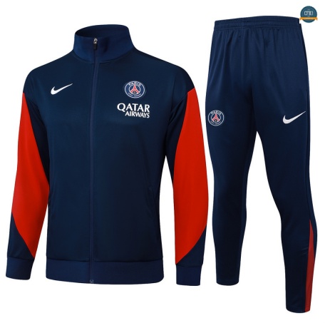 Crear Chaqueta Chándal Fútbol Paris Saint Germain Equipación Azul marino/rojo 2025/2026