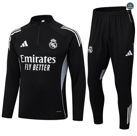 Venta Chándal Fútbol Real Madrid Equipación negro/Blanco/Gris 2025/2026