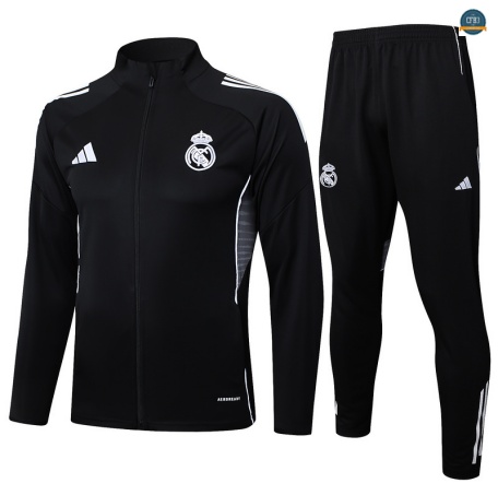 Diseñar Chaqueta Chándal Fútbol Real Madrid Equipación negro/Blanco 2025/2026