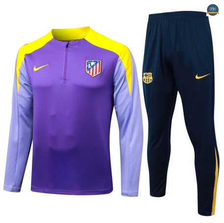 Diseño Chándal Fútbol Atletico Madrid Enfant Equipación Violeta/Azul/amarillo 2025/2026