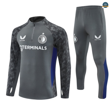 Diseño Chándal Fútbol Feyenoord Enfant Equipación Gris oscuro 2025/2026