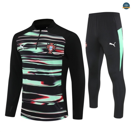 Diseñar Chándal Fútbol Portugal Enfant Equipación verde/negro 2025/2026