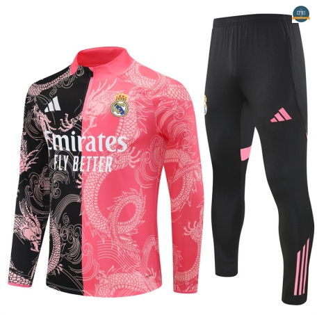 Replicas Chándal Fútbol Real Madrid Enfant Equipación negro/Rosa 2025/2026