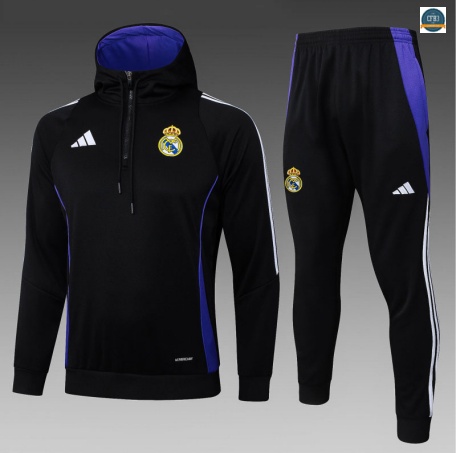 Venta Sudadera con Capucha Real Madrid Enfant Equipación negro/Blanco/Violeta 2025/2026