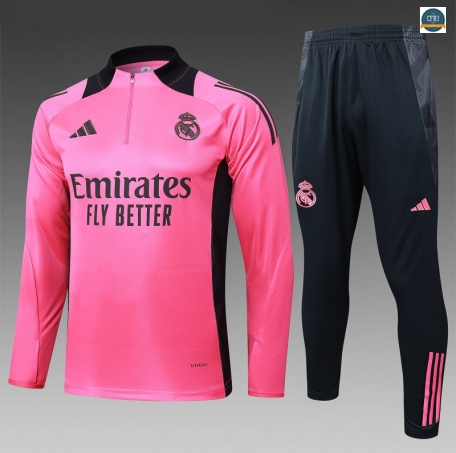 Outlet Chándal Fútbol Real Madrid Enfant Equipación Rosa/negro 2025/2026