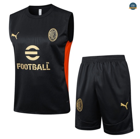 Tailandia sin mangas AC Milan Equipación negro/rojo 2025/2026