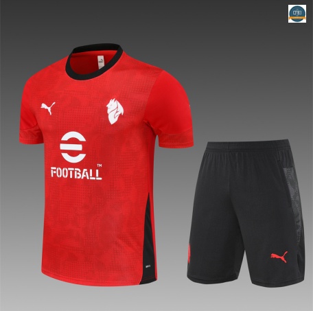 Diseño AC Milan Enfant + Pantalón Equipación rojo/negro 2025/2026