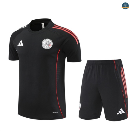 Replicas Ajax Enfant + Pantalón Equipación negro/Blanco/rojo 2025/2026
