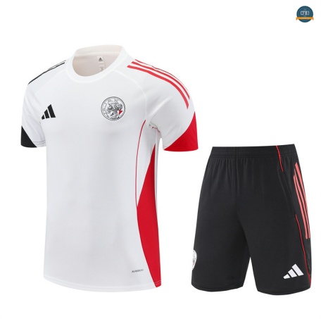 Diseño Ajax + Pantalón Equipación Blanco/rojo/negro 2025/2026