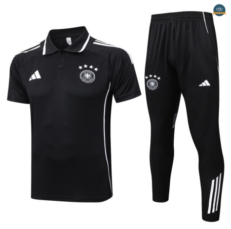 Tienda Alemania Polo + Pantalones Equipación negro/Blanco 2025/2026