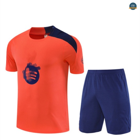 Nuevas Barcelona Enfant + Pantalón Equipación Naranja/Azul marino 2025/2026