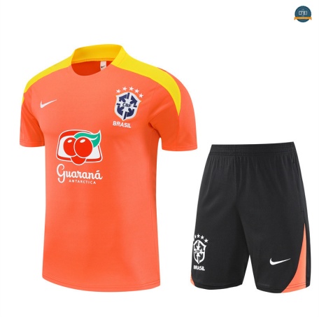 Venta Brasil Enfant + Pantalón Equipación Naranja/negro/amarillo 2025/2026