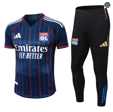 Diseñar Lyon Training Equipación negro/Azul 2025/2026