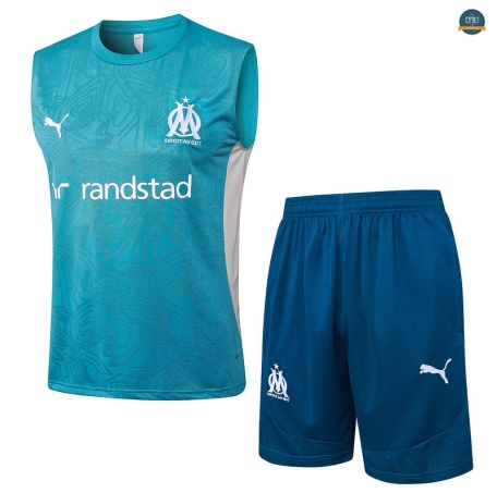 Crear sin mangas Marsella Equipación Azul/Blanco 2025/2026