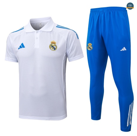Outlet Real Madrid Polo + Pantalones Equipación Blanco/Azul 2025/2026