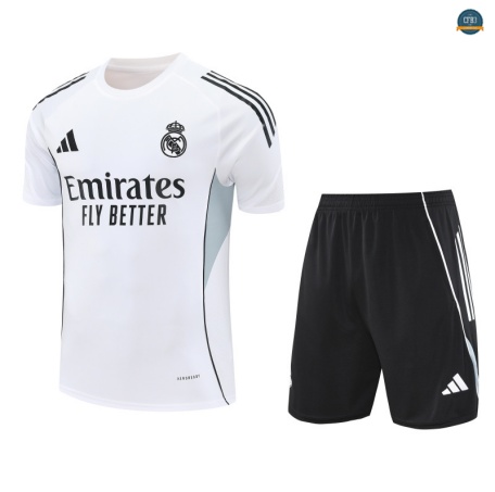 Outlet Real Madrid + Pantalón Equipación Blanco/verde claro 2025/2026
