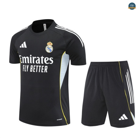 Tienda Real Madrid + Pantalón Equipación negro/Blanco/amarillo 2025/2026