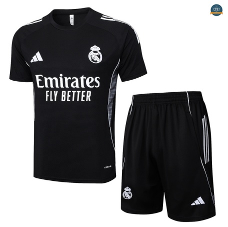 Tailandia Real Madrid + Pantalón Equipación negro/Blanco 2025/2026