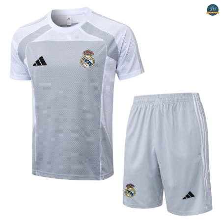 Tienda Real Madrid + Pantalón Equipación Gris/Blanco 2025/2026